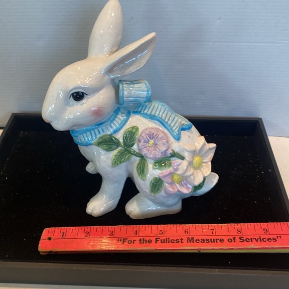 NWT & Vintage 1990s Ceramic Easter Bunny - Picture 4 of 5